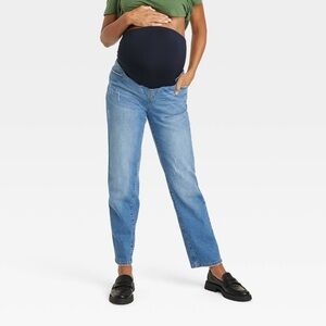 Isabel Maternity Women Straight Jeans Size 8 Stretchy Panel 4 Pockets